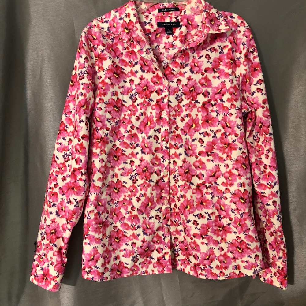 Lands End Floral Bouse - Sz 4